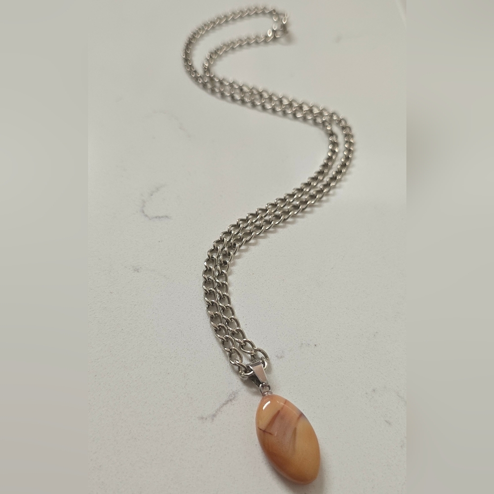 Bruneau Jasper Cabochon Pendant Necklace